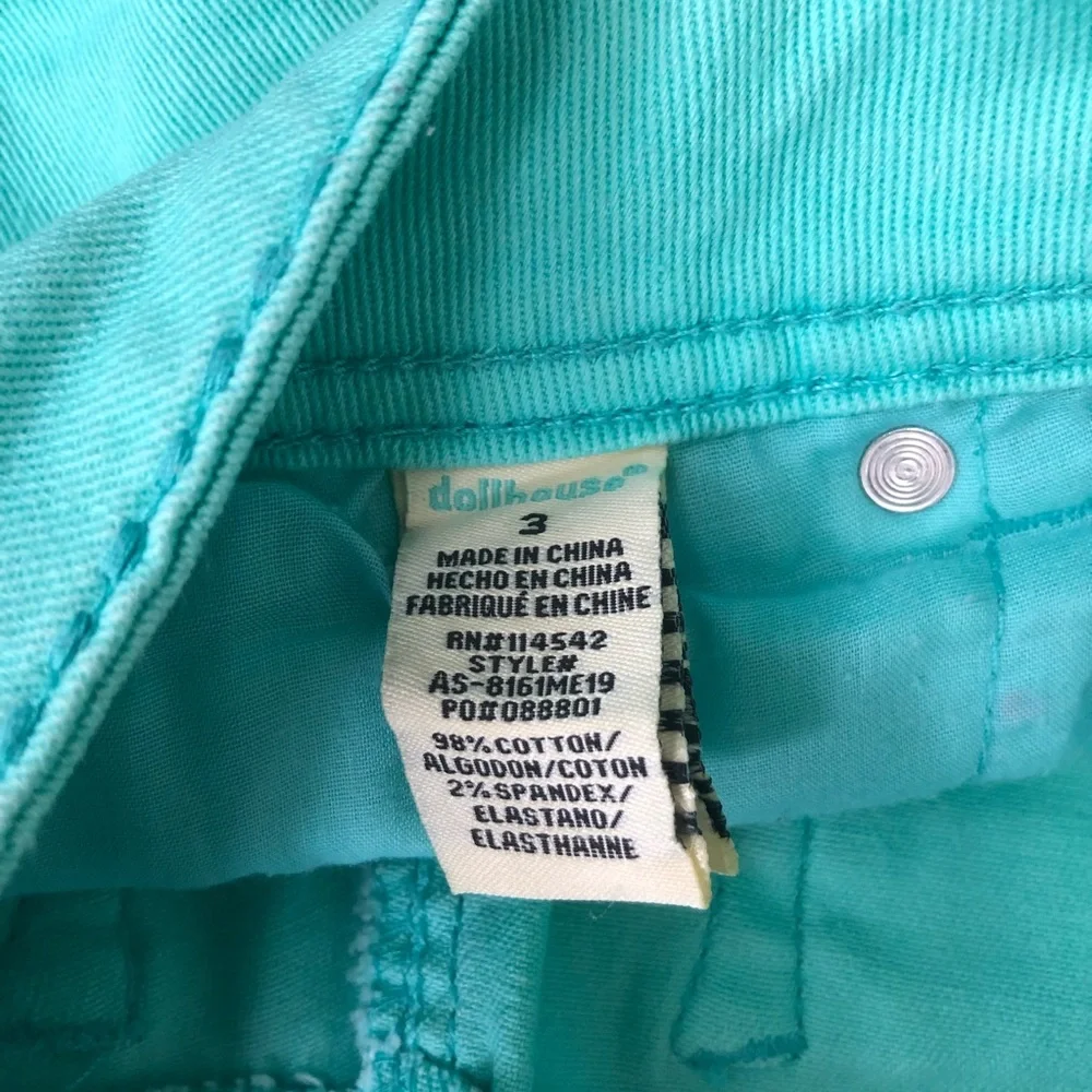 Like New Dollhouse Mint Green Jean Shorts - Picture 6 of 6